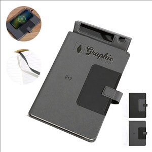 PU Multi-Function Notebook With Phone Stand